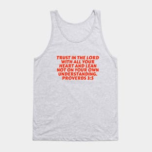 Bible Verse Proverbs 3:5 Tank Top